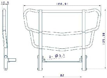 Lesu Metal Front Bumper 1/14 Rc DIY Tmy Bz 1851 Highline 3363 Tractor Truck