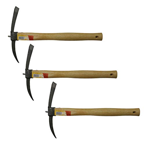 B Blesiya 3-Pack Portable Hand Hoe Tool for Weeding Gardening Digging Camping - All Steel