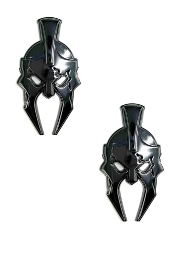 Image of 2Pcs Custom Gladiator Emblems Car Badge Left Right Side Sticker Compatible with Jeep Wrangler JL JK Gladiator Universal Car Vehicle, Truck, Motorcycle (Glossy Black)