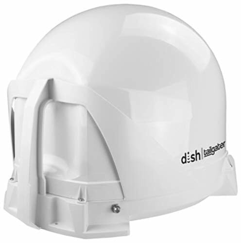 Image of KING DT4450 DISH Tailgater Bundle - Portable /Roof Mountable Satellite TV Antenna and DISH Wally HD Receiver , White , Western & Eastern Arc Satellites