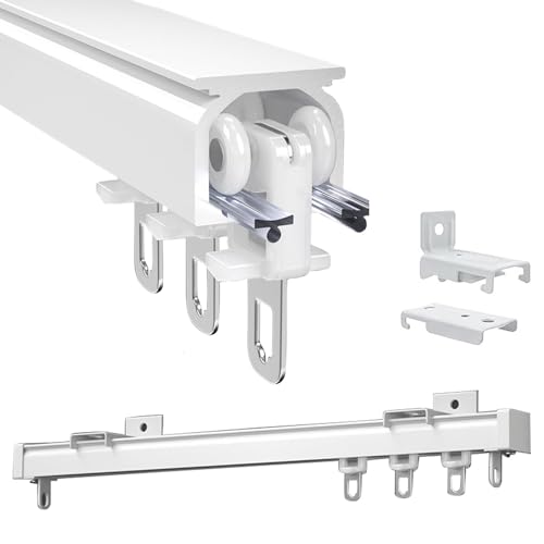 Rails à rideaux robustes double rangée pour plafond silencieux