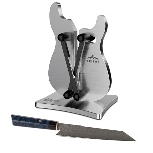 VQ-5 Professional Knife Sharpener - 3-Action Streamlined Guitar Design for Effortless Knife Sharpening - The Ultimate Tool for Precision 11 to 21 Degree Angles