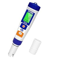 YINMIK Pool Messgerät Chlor und pH, Chlor Messgerät Pool Digital, Salzgehalt Messgerät, pH EC Messgerät Grow, 7 in 1 pH Salz Chlor ORP EC TDS Temperatur Tester für Hydrokultur Aquarien Trinkwasser