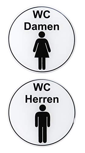 BIKE-label 3D Klo Toiletten Aufkleber Hinweisschild WC Damen Herren Toilette 70 x 70 mm 900014-VA