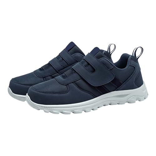 Generisch Zapatillas deportivas para hombre y mujer, extraanchas, suela suave, sin cordones, cómodas, zapatillas de tenis, fitness, correr, zapatillas de calle para pareja, azul, 38 EU