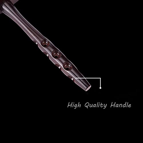 Namvo Nacken-Staubbürste, Salon-Friseur-Gesichts-Staubwedel mit Holzgriff, Friseur-Haarschnitt-Kehrbürste zum Reinigen des Haarschneidens