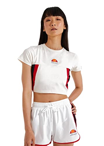 Ellesse Mathia Crop T-Shirt Homme t-shirt court sport en coton blanc