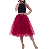 A juego: esta falda de tul para mujer combina bien con camisetas, suéteres, blusas de manga larga y también se ve muy bien con tacones altos, aretes y otros accesorios. Es un elemento indispensable en el armario.