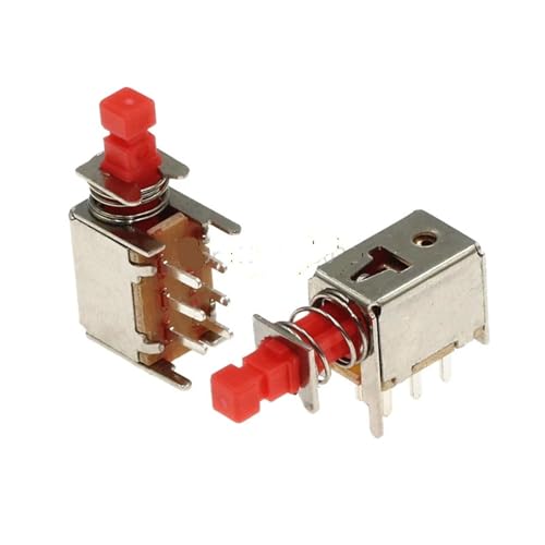 Interruptor PS-22F03 con autobloqueo de 6 pines y botón pulsador A03
