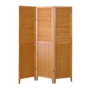Amazon｜木製スクリーン パーテーション 衝立 【3連】 ナチュラル 天然 