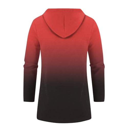 Ymosrh Men's Casual Zip Up Hoodies, Gradient Color Long Sleeve Fall Winter Warm Pullover Hooded Sweatshirts, M-3XL3