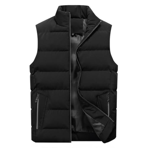 Chaleco acolchado para hombre casual negro ideal para excursiones y paseos al aire libre