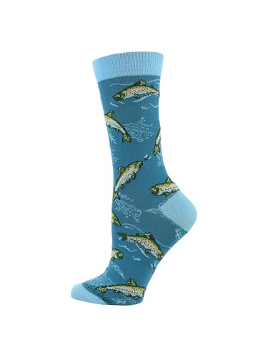 Image of WHD Trout Crew Socks for Women & Men | Fishing Gift, Outdoor Adventure Socks