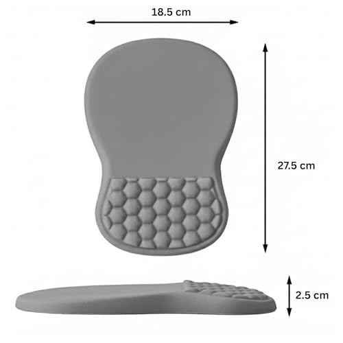 GlideAX Ergonomic Mouse Pad with Wrist Support, Memory Foam Wrist Rest for Carpal Tunnel & Wrist Pain Relief, Non-Slip Rubber Base, Comfortable Gaming Mousepad for Computer, Laptop, Office & Home by GlideAX - Image 4
