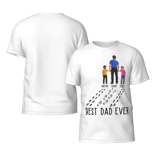 VWCSDSCS Chemises personnalisées pour homme et enfant avec noms personnalisés pour la fête des pères Cadeau réconfortant de la part de fille, fils et épouse, Papa-2, S-XXXL – vue 7