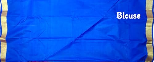 Image of VFCollections Women's Traditional Handloom Kanchipuram Silk Saree | Rich Zari Woven Design | Unstitched Blouse Piece