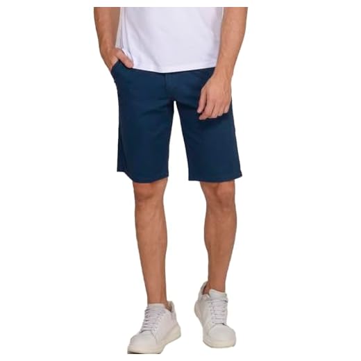 Bermuda Sarja Elastano Masculina Casual 7929 Petroleo (38, Petroleo)