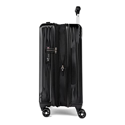 Travelpro Maxlite Air Hardside Expandable Carry on Luggage, 8 Spinner Wheels, Lightweight Hard Shell Polycarbonate Suitcase, Black, Carry On 21-Inch, Black, Carry On 21-Inch, Maxlite Air Hardside