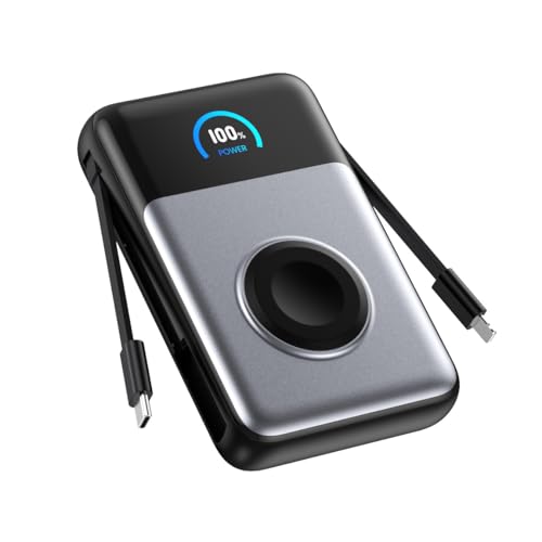 Wireless Portable Charger 10000mAh with 3 Built-in...