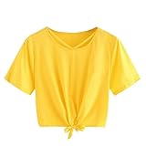 Hosen Damen Sommer Frauen Tops Cross Knot T-Shirts Top Sexy Casual Slim Fit T-Shirts Spitzenbluse Schwarz