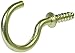 1-1/4 Solid Brass Cup Hook, by Hillman, Single Item, Great Value - Part 851854