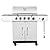 Royal Gourmet SG5002 5-Burner Propane Gas Grill with Sear Burner & Side Burner, Stainless Steel Cabinet Style Gas Grill with 61,000 BTUs Output for Outdoor Patio Garden Backyard Cooking, Silver
