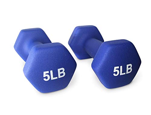 Par Mancuernas Hexagonales UrbanFit Pro 5 Lbs / 2.2 Kg – Mancuernas Revestidas en Neopreno Colorido – Entrenamiento de Fuerza y Resistencia – Cómodo Agarre – Fáciles de Almacenar – Uso en Casa o en Gimnasio