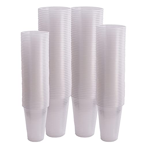 Shefa Clear Plastic Cups - 100-1000- 3000 for Beer, Water, & Juice, for Dessert & Cold Drinks - Slush's & Milkshake and Cocktail - 180ml, (3000 Plastic Glasses)