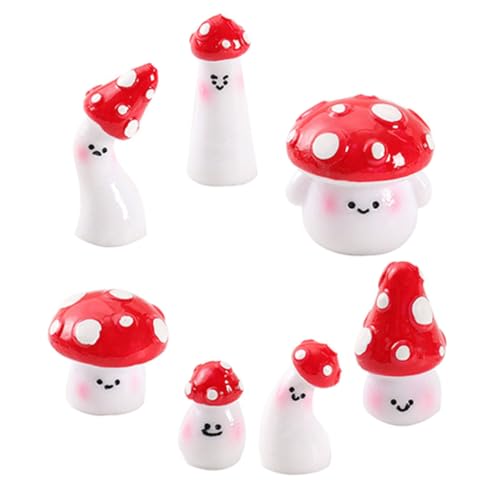 Champignons de jardin miniatures pour décorer un pot de fleurs