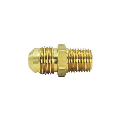 NIGO Industrial Co. Brass Tube Fitting, Half-Union, Flare x NPT Male Pipe (1, 3/8" Flare x 1/4" NPT Male) Cover