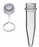 Marathon LS 1.5 mL Microcentrifuge Tube with Tethered Screw Cap, Polypropylene Material, Graduated,