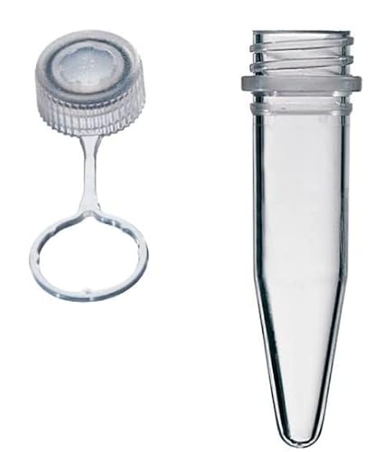 Marathon Ls 1.5 Ml Microcentrifuge Tube With Tethered Screw Cap, Polypropylene Material, Graduated, Write On Spot, Sterile, Rnase/Dnase-Free, Non-Pyrogenic, 50 Tubes Per Pack #TOP3