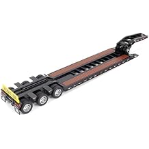 Diecast Masters 150 Scale Trail King TK120 Hydraulic Detachable Gooseneck Lowboy Trailer Black Regular Version | Transport Series Model 71136