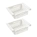 UPKOCH 2 pz Frigorifero Scatola di immagazzinaggio Frigorifero a Scomparsa organizzatore cassetto frigo Estraibile Cestino per frigoriferi congelatori conservazione degli Alimenti (Bianco)