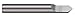 Micro 100 RNCM-030-1 Engraving Cutter - Tipped Off - Single Ended, 90? Included Angle, 3 mm Shank Dia, 0.1 mm Offset, 5 mm Split Length, 38 mm OAL, Uncoated