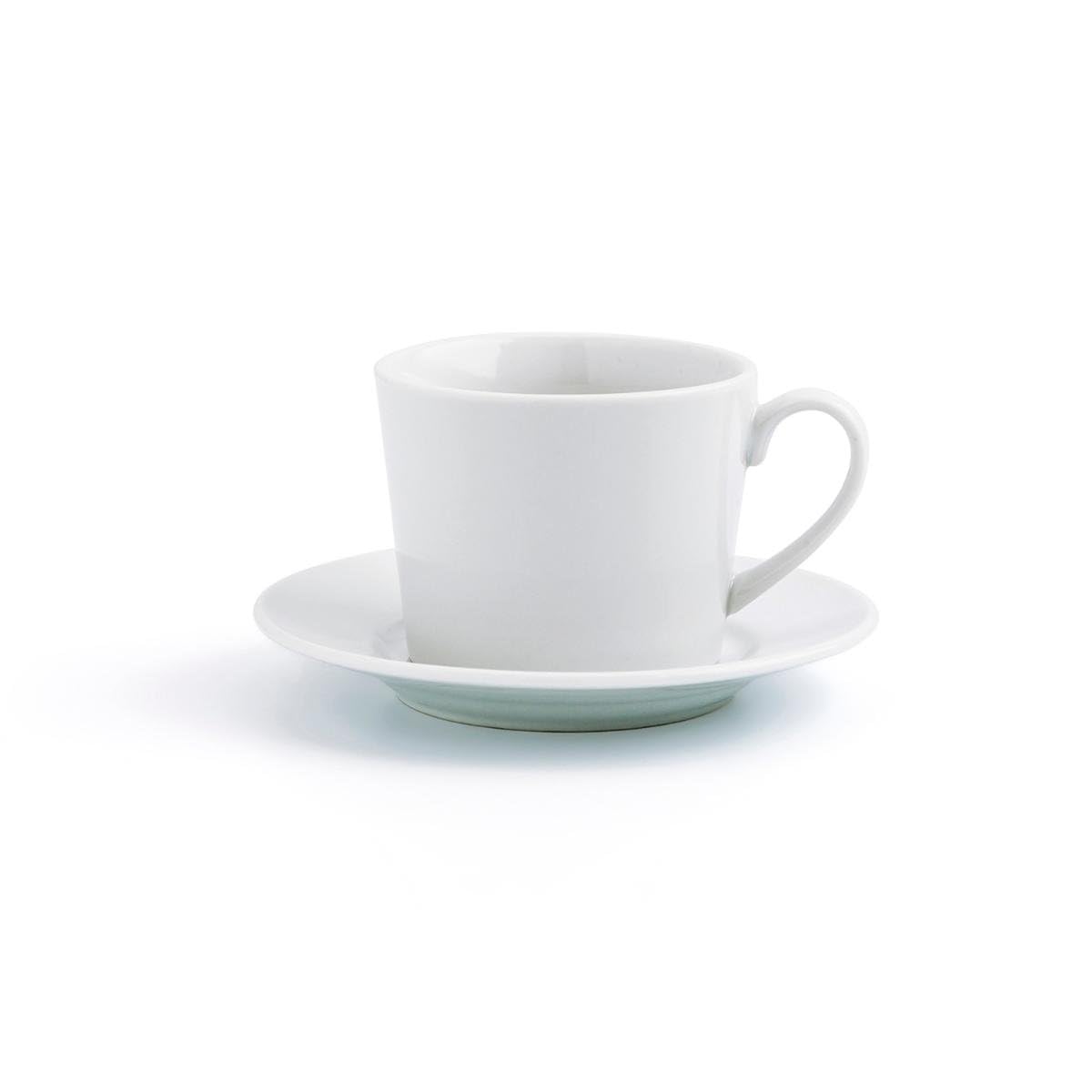 Quid Renova Blanca Set 6 Tazas Con Plato Porcelana 9cl
