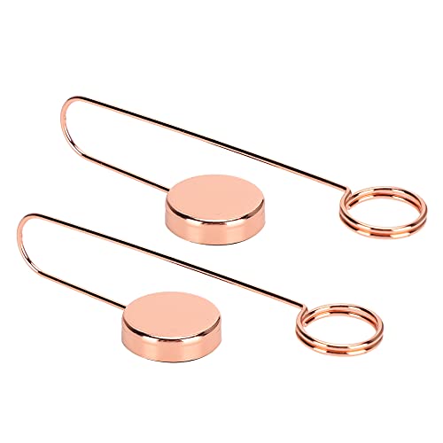 Image of 2Pcs Picture Hanging Clips Metal Double Sided Adhesive Wall Stickers Message Clip(Rose)