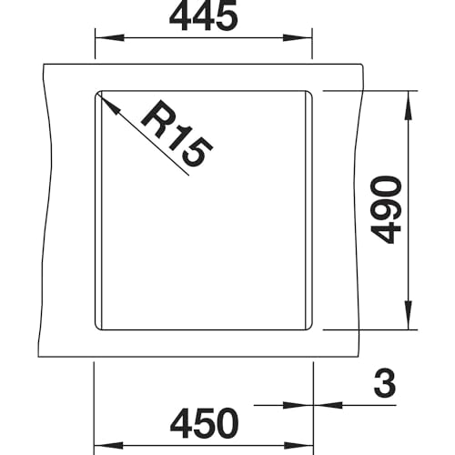 BLANCO DALAGO 45 | Granitspüle aus SILGRANIT schwarz | Einbauart: Einbau von Oben | für 45 cm breite Unterschränke | Großes Beckenvolumen für optimale Nutzung | Reinigungsfreundliche Öberfläche