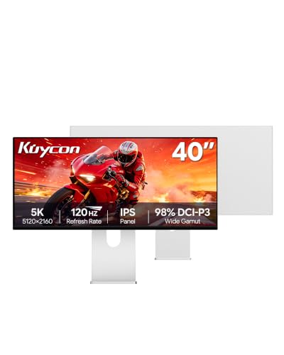 Image of P40K 40'' UHD 5K (5120 x 2160) 120Hz Gaming Monitor, IPS Panel, 10-Bit Color, 99% sRGB, 98% DCI-P3, HDR, 1300:1 Contrast, Eye Care, Anti-Glare (Minimalist - with Stand)