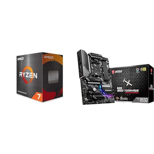 AMD Ryzen 7 5800X Box & MSI MAG B550 Tomahawk (AMD AM4 DDR4 M.2 USB 3.2 Gen 2 HDMI ATX Gaming Motherboard AMD Ryzen™ 5000 Prozessoren