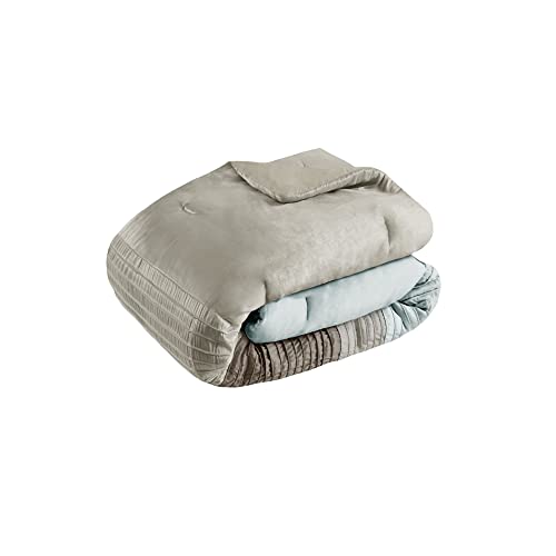 Madison Park MP10-042 Amherst Faux Silk Comforter Set-Casual Contemporary Design All Season Down Alternative Bedding thumb #13