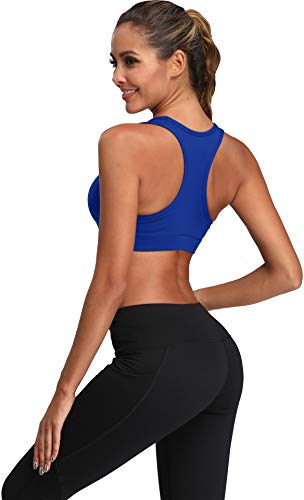 Image of Oalka Women's Racerback Sports Support Workout Running Bras | Oalka Women's Racerback Sports Support Workout Running Bras