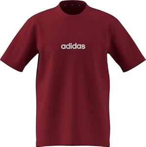 adidas – adidas Men's Essentials LINEAR Single Jersey Tee, Active Mar