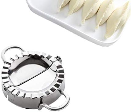 Stainless Steel Dumpling Calzone Ravioli Empanada Turnover Pierogi Maker Mold,Pastry Dough Press (S-3inch)