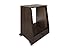 Gator Frameworks Elite Furniture Series 12U Angled Studio Rack with Locking Casters, Dark Walnut Brown Finish (GFW-ELITESTUDIORK12-BRN)