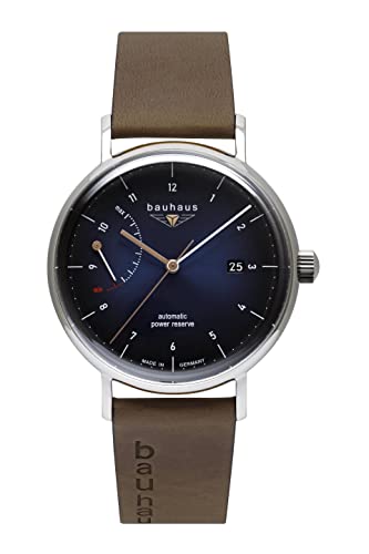 Montre automatique homme Bauhaus 2160, l'élégance du cuir au bureau