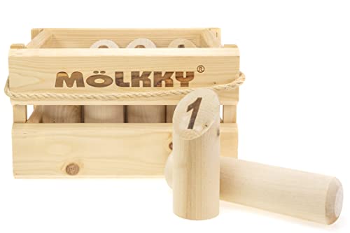 Mölkky Original - Birch Wood 12 Skittles, 1 Stick - Wooden Throwing Game for Outdoor, Yard, Garden, Picnic, Beach, Leisure, Party - Molkky Game Set for Family, Groups, 2+ Players, 6+ Age - Thumbnail 6