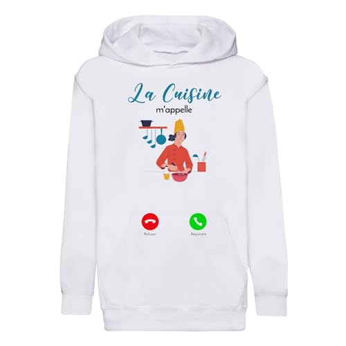 Sweat cuisine enfant hoodie gastronomie premium pour les ateliers de pâtisserie en famille