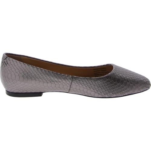 Trotters Women's Loafer/Slipon Ballet Flat, Pewter Snake, 83