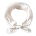 Ciormis Silk Scarf for women 21' 100% Mulberry Solid Ivory Small Square silk Scarfs for Women with Gift Packaged(Style 5-Ivory)